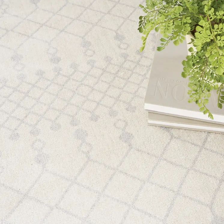 5' X 7' Gray And Ivory Moroccan Washable Area Rug