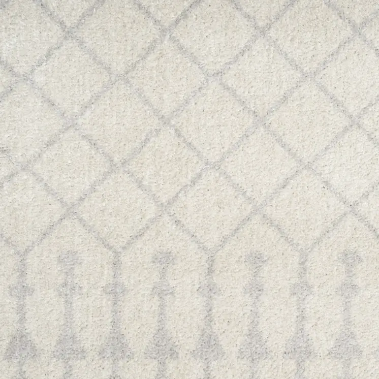 8' Cream Moroccan Runner Rug