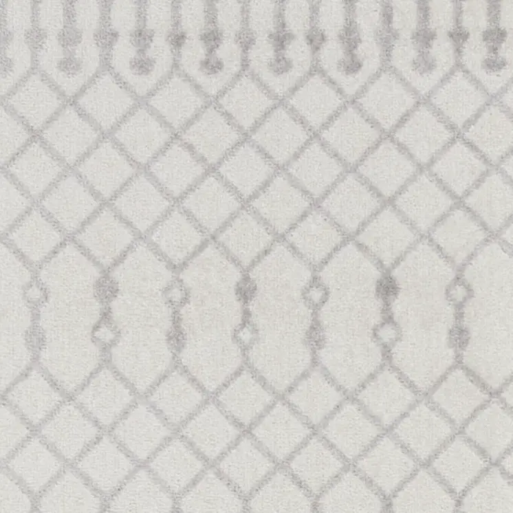 8' Cream Moroccan Runner Rug