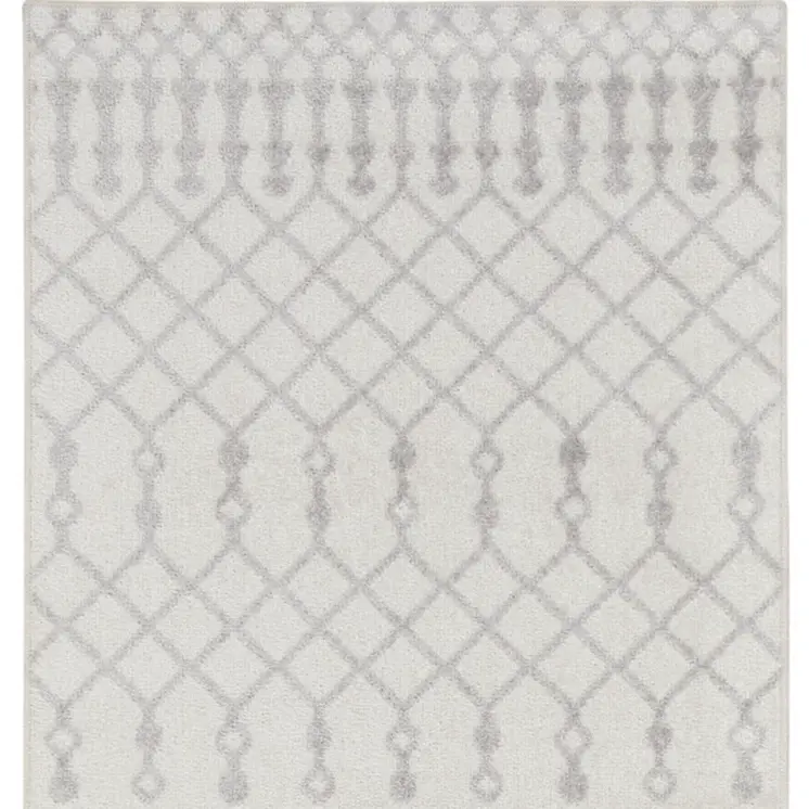8' Cream Moroccan Runner Rug