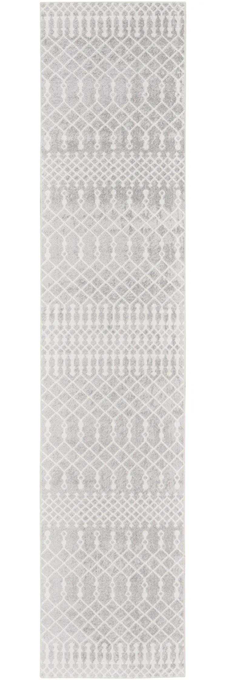 8' Gray Moroccan Runner Rug