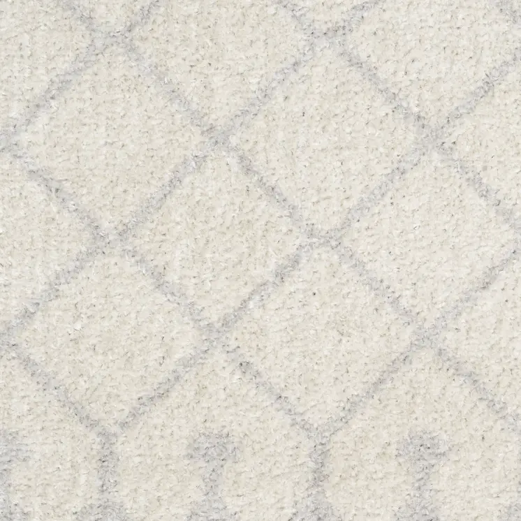 8' Gray And Ivory Moroccan Washable Round Rug