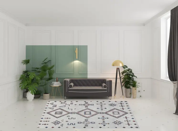 8' X 10' Gray and Brown Geometric Power Loom Washable Area Rug