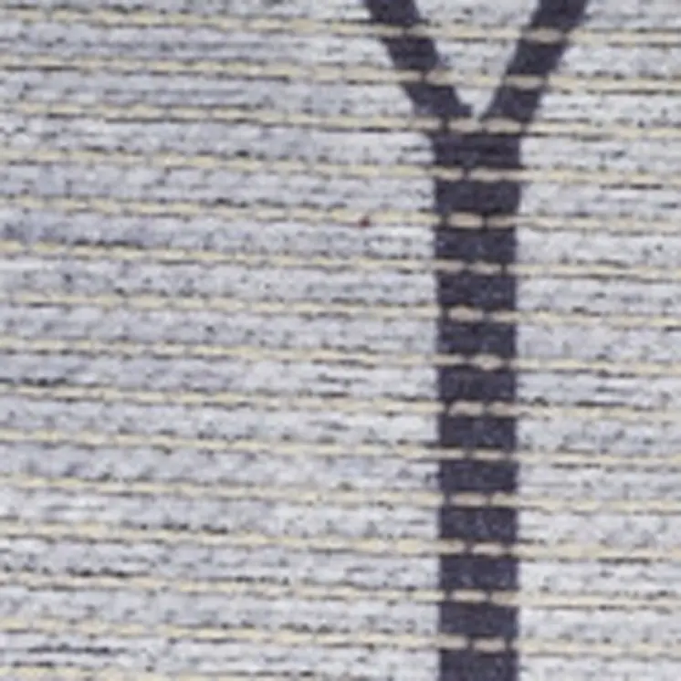 8' Cream Geometric Washable Runner Rug