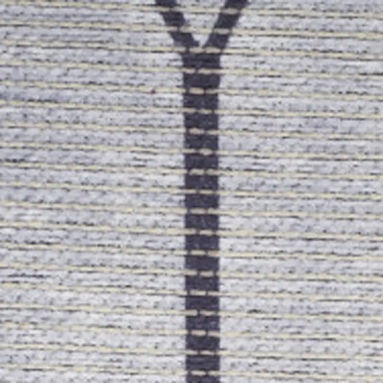 8' Cream Geometric Washable Runner Rug