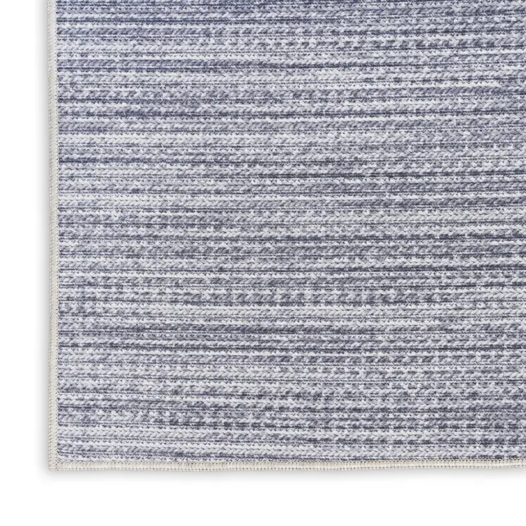 10' Gray Abstract Washable Runner Rug