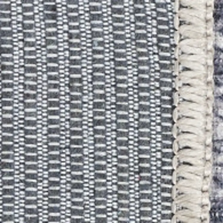 10' Gray Abstract Washable Runner Rug