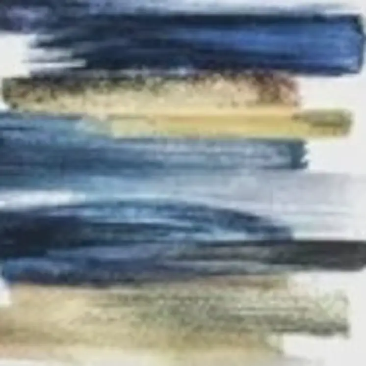 10' Blue Abstract Washable Runner Rug