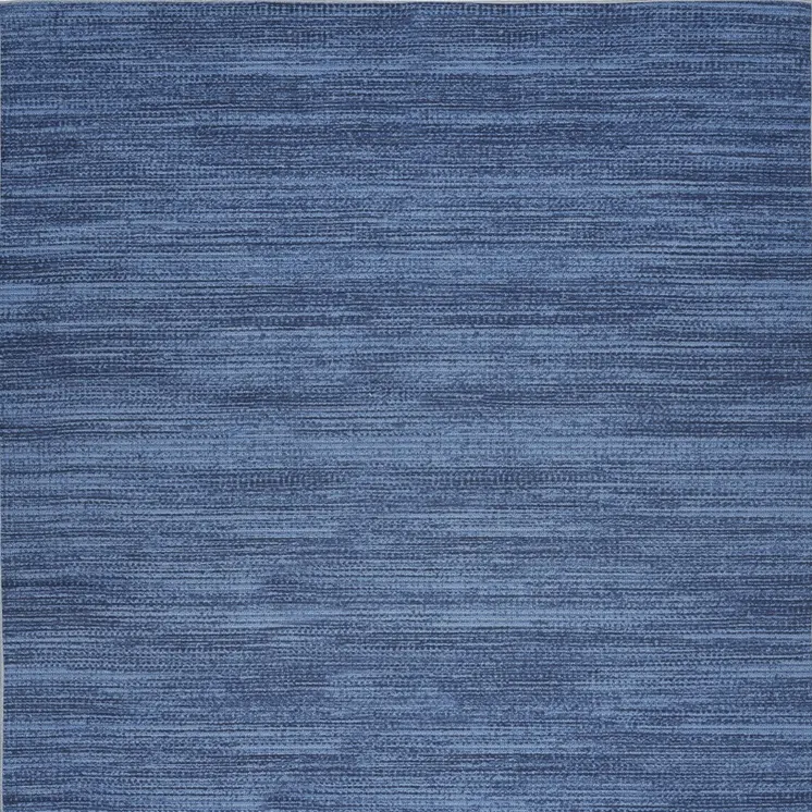 6' X 9' Blue Abstract Power Loom Washable Non Skid Area Rug