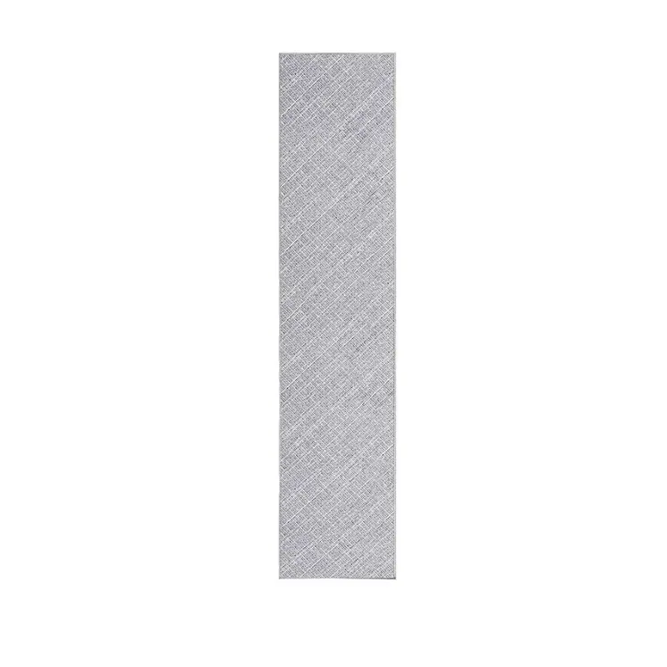 8' Cream Abstract Washable Runner Rug