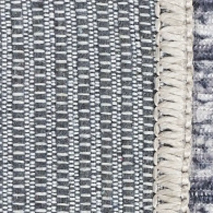 8' Gray Abstract Washable Runner Rug