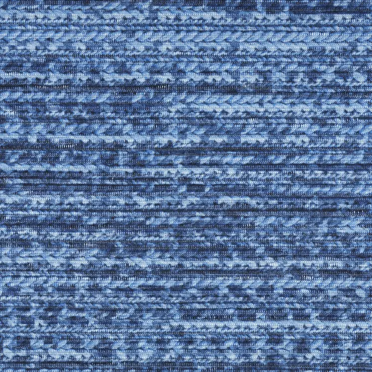 8' X 10' Blue and Gray Abstract Power Loom Washable Non Skid Area Rug