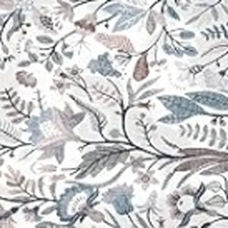 10' Ivory Floral Washable Runner Rug