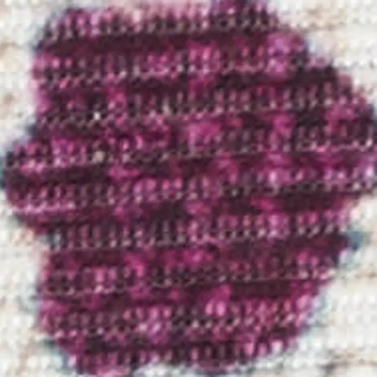 8' Blue Floral Washable Runner Rug