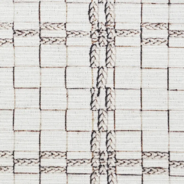 10' Gray And Ivory Geometric Washable Runner Rug