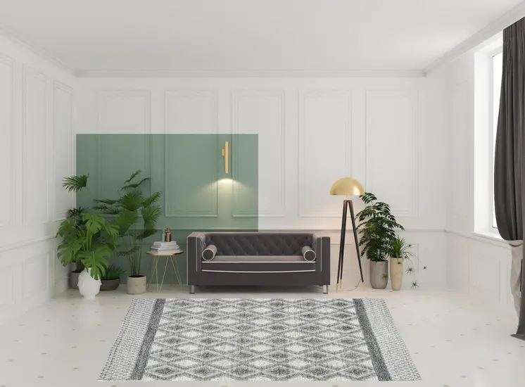 8' X 11' Gray and Ivory Geometric Hand Woven Area Rug With Fringe
