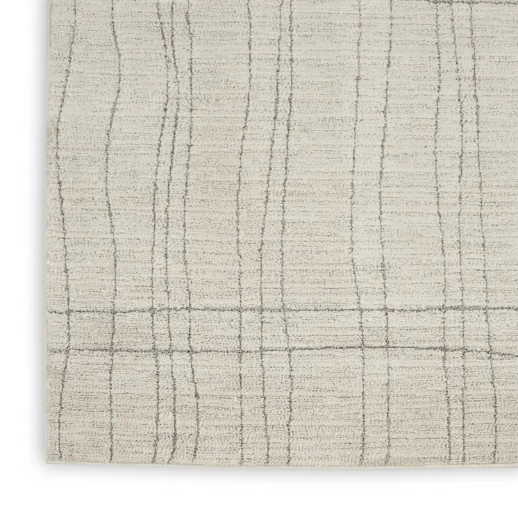 4' X 6' Gray And Ivory Abstract Area Rug