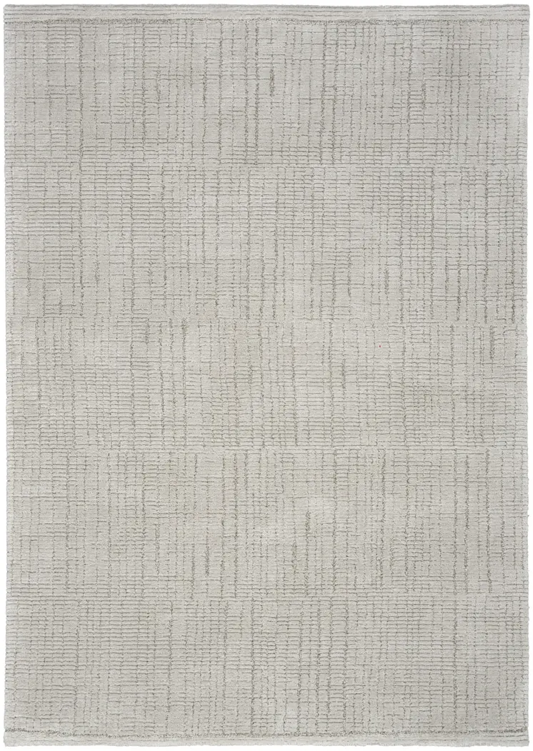 4' X 6' Gray and Silver Abstract Power Loom Area Rug