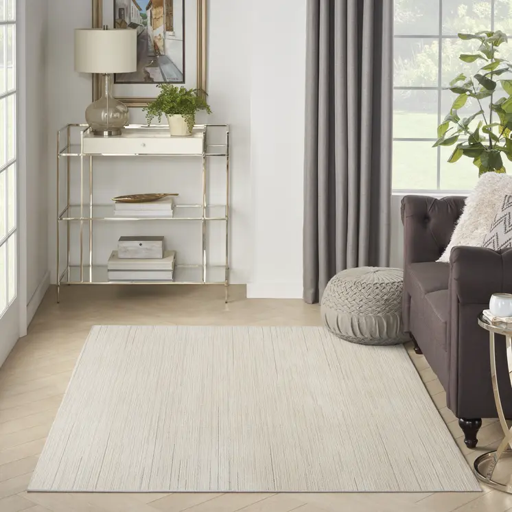 4' X 6' Gray And Ivory Abstract Area Rug