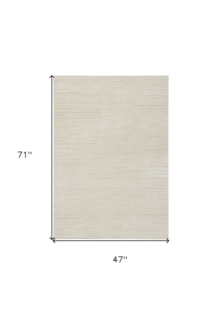 4' X 6' Gray And Ivory Abstract Area Rug