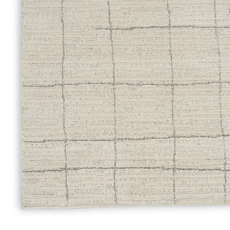 5' X 7' Gray And Ivory Abstract Area Rug