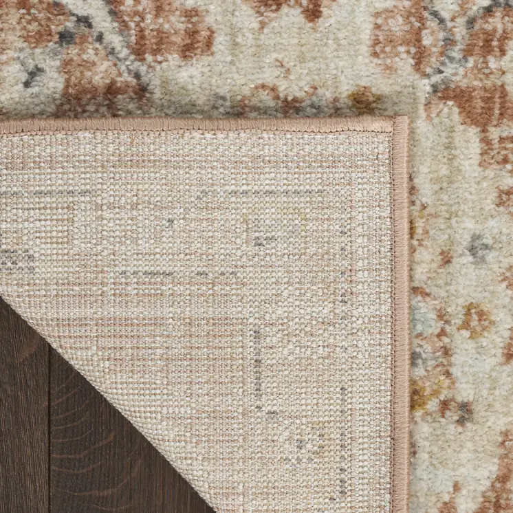 5' X 7' Gray And Ivory Striped Area Rug