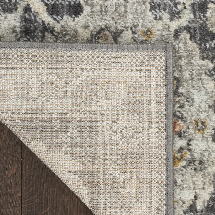 5' X 7' Gray And Silver Abstract Area Rug