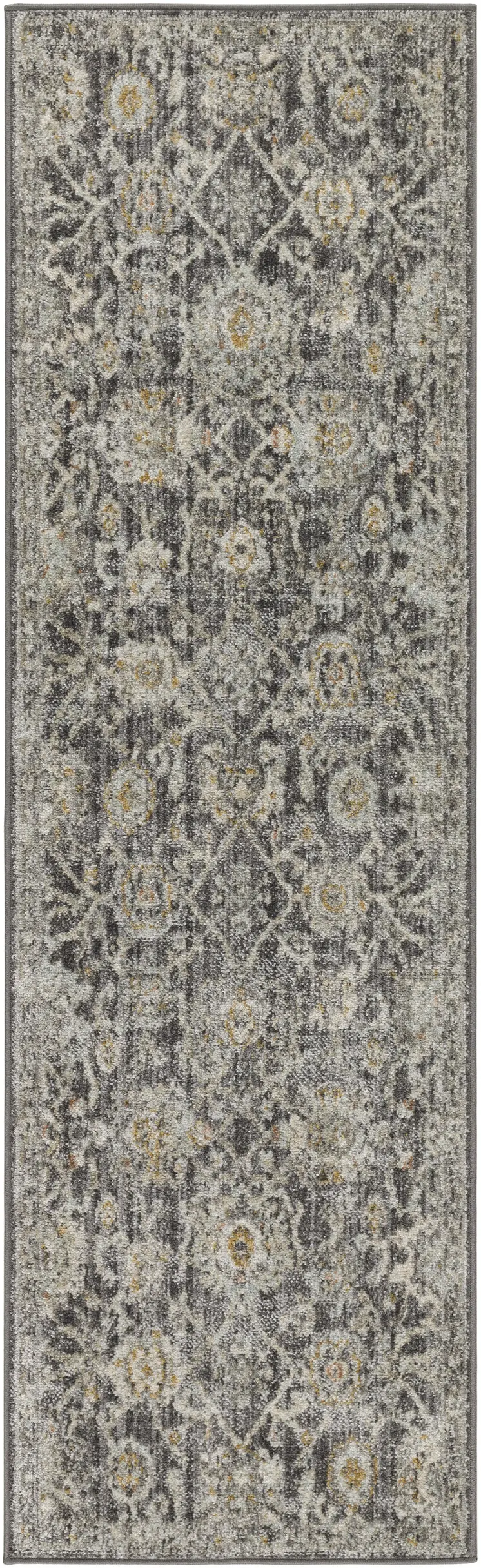 5' X 7' Gray And Silver Abstract Area Rug
