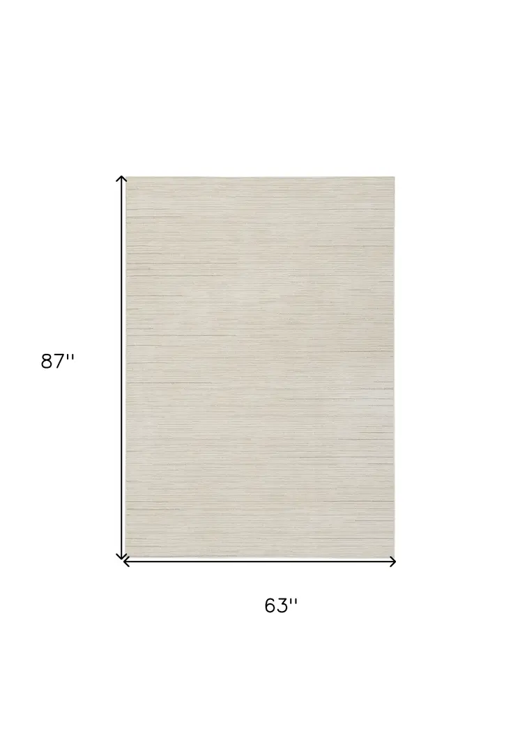 5' X 7' Gray And Ivory Abstract Area Rug