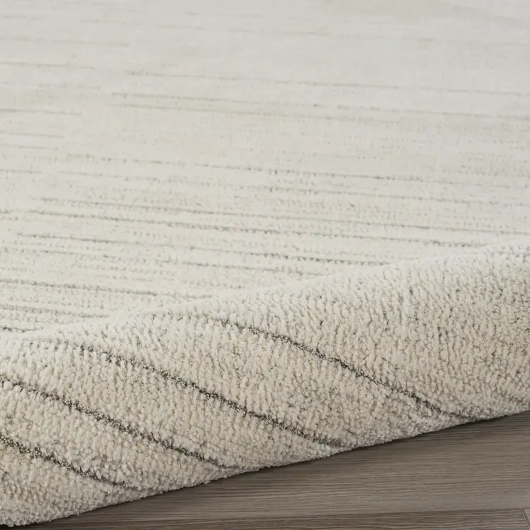 8' X 10' Gray And Ivory Abstract Area Rug