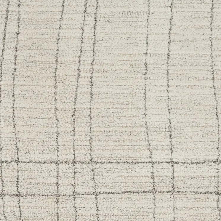 8' X 10' Gray And Ivory Abstract Area Rug