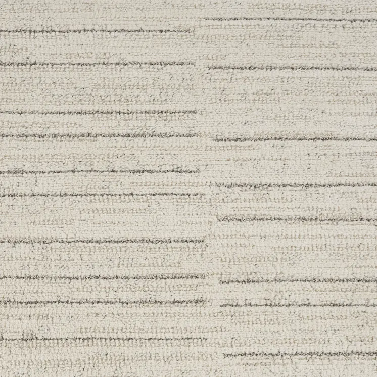 8' Gray And Ivory Abstract Runner Rug