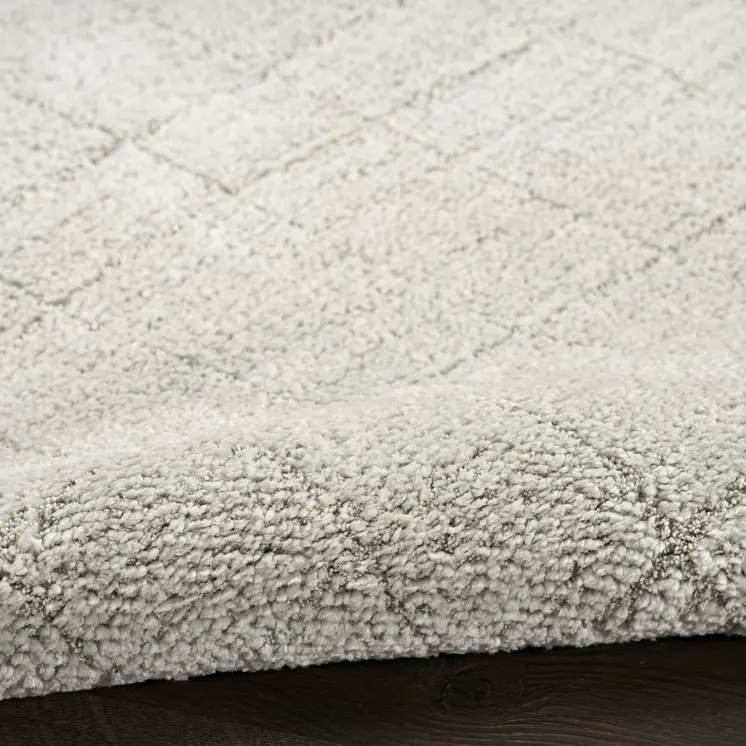 8' Beige And Gray Abstract Runner Rug