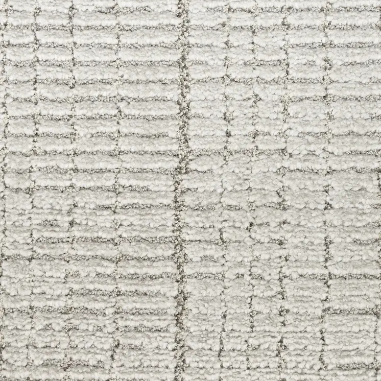 8' Gray And Silver Abstract Runner Rug