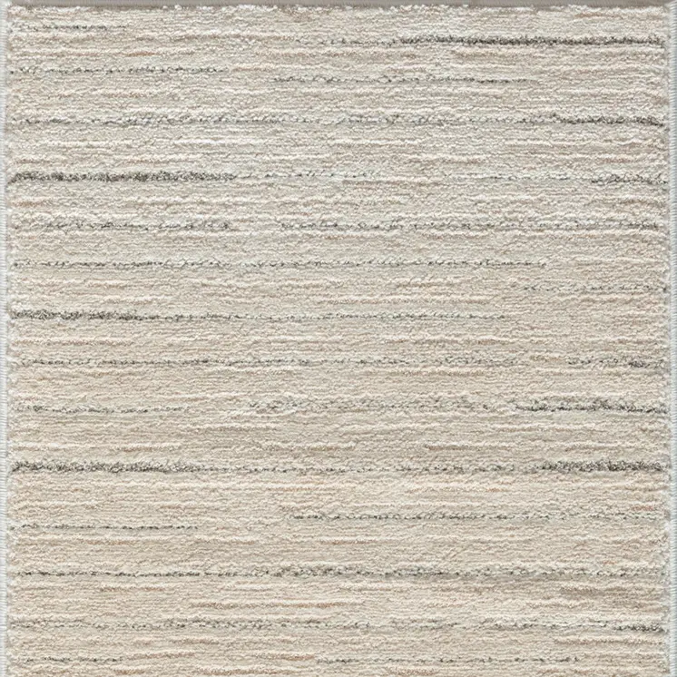 8' Gray And Ivory Abstract Runner Rug