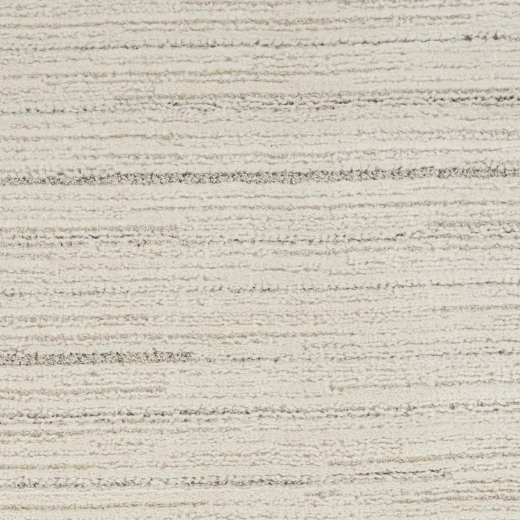 8' Gray And Ivory Abstract Runner Rug
