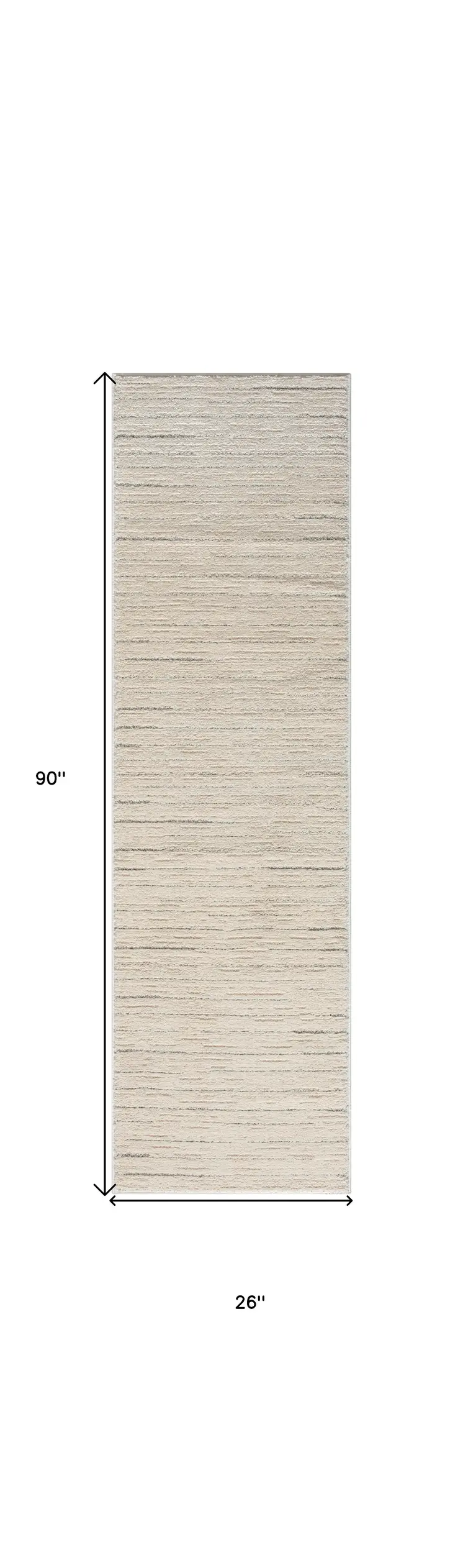 8' Gray And Ivory Abstract Runner Rug