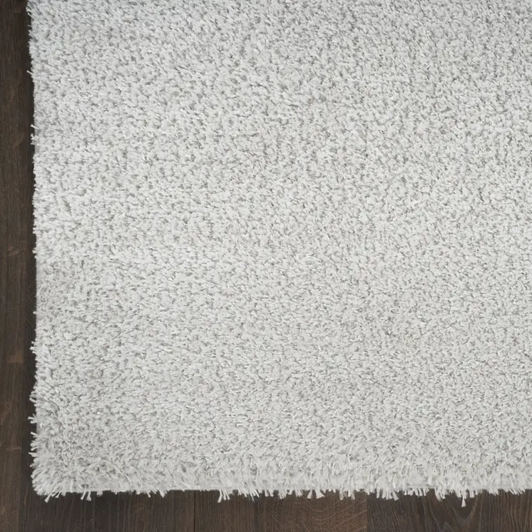 5' X 7' Silver Shag Area Rug