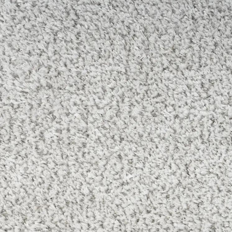 5' X 7' Silver Shag Power Loom Area Rug