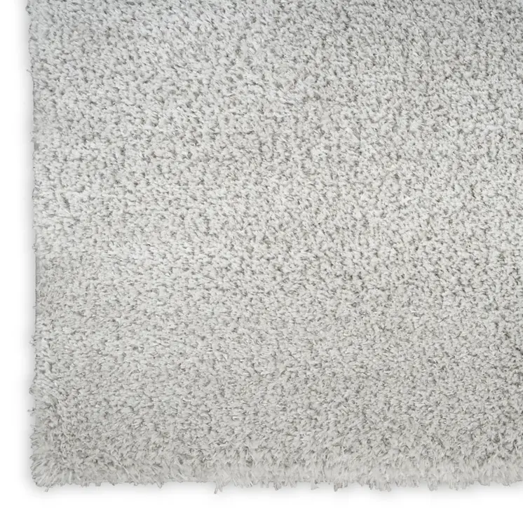 5' X 7' Silver Shag Area Rug