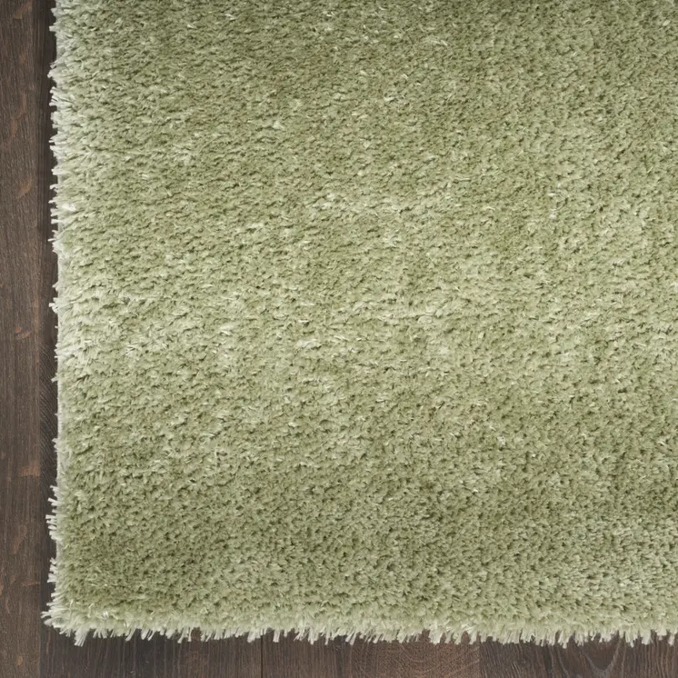 5' X 7' Green Shag Power Loom Area Rug