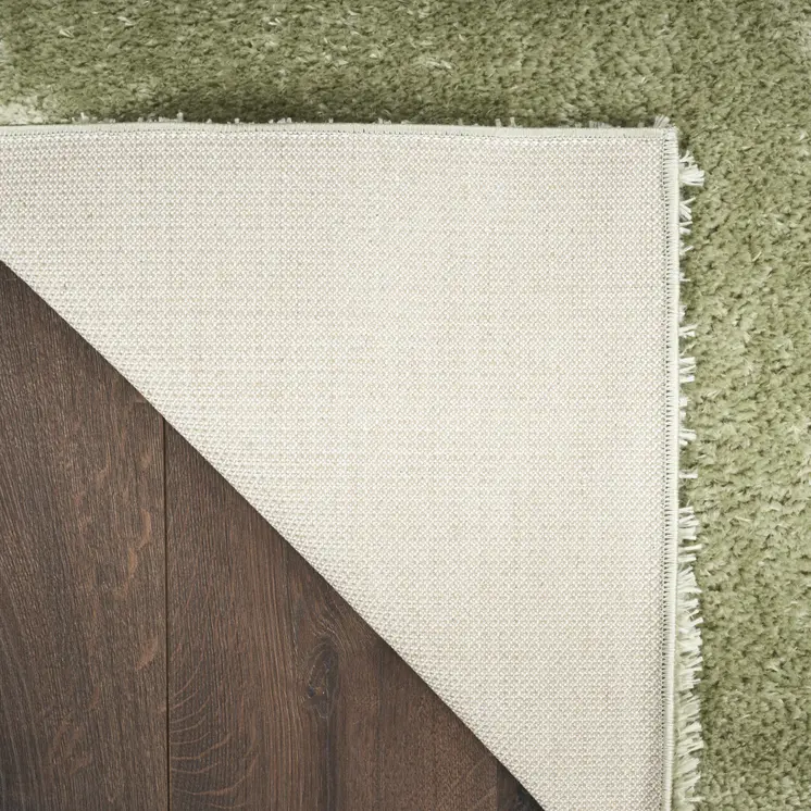 5' X 7' Green Shag Power Loom Area Rug