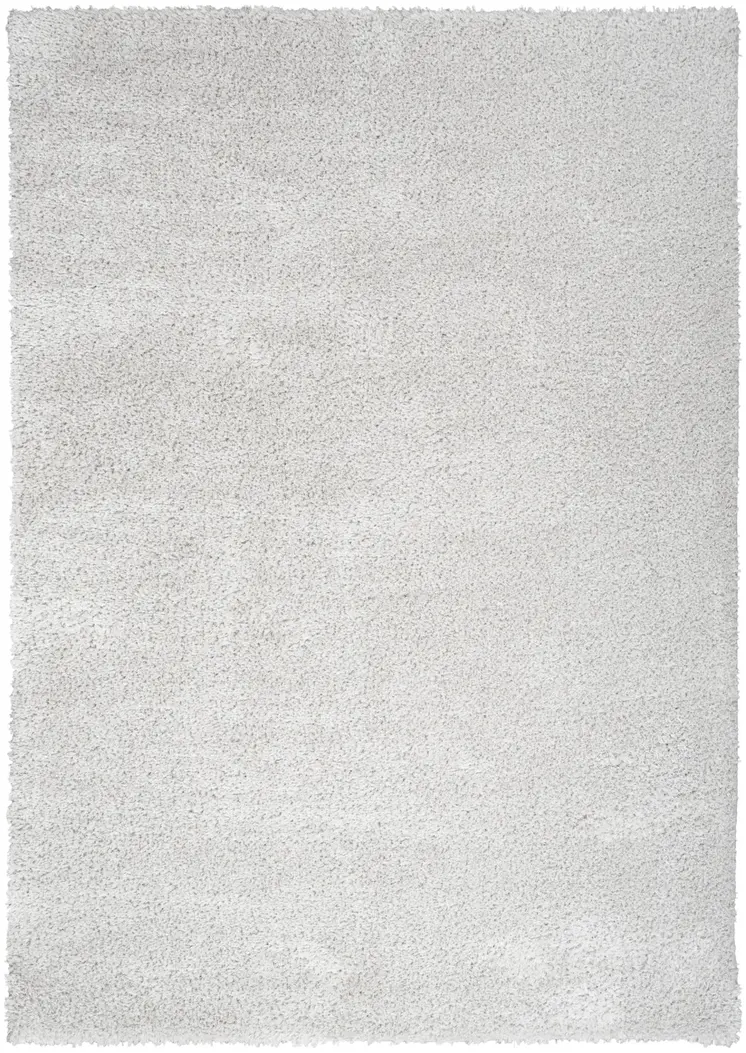 8' X 10' Silver Shag Area Rug