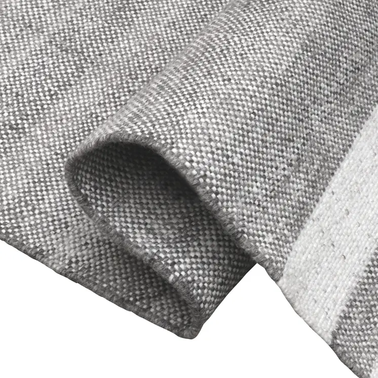 5' X 7' Gray Striped Handmade Indoor Outdoor Area Rug