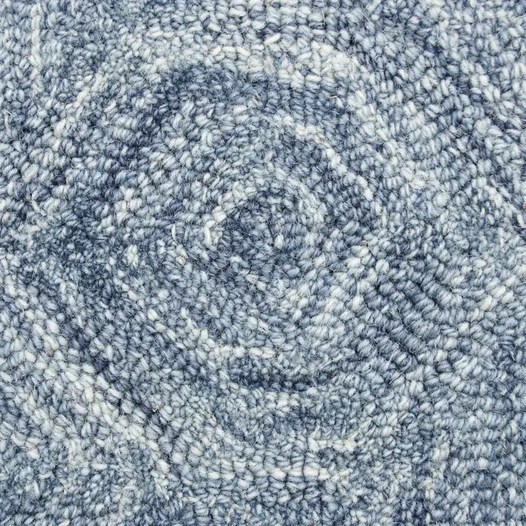 8' X 10' Blue Wool Geometric Hand Tufted Area Rug