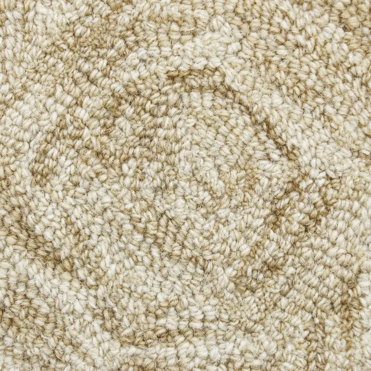 5' X 7' Beige Wool Geometric Hand Tufted Area Rug