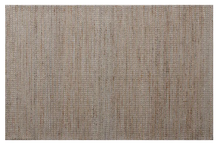 5' X 7' Beige Striped Hand Woven Area Rug