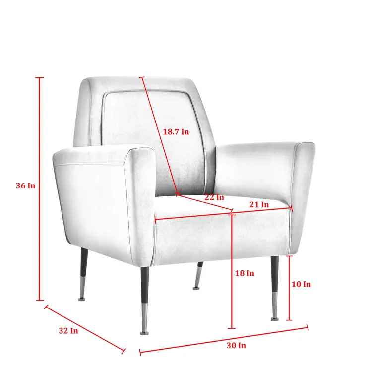 32" Beige And Black And Gold Linen Arm Chair