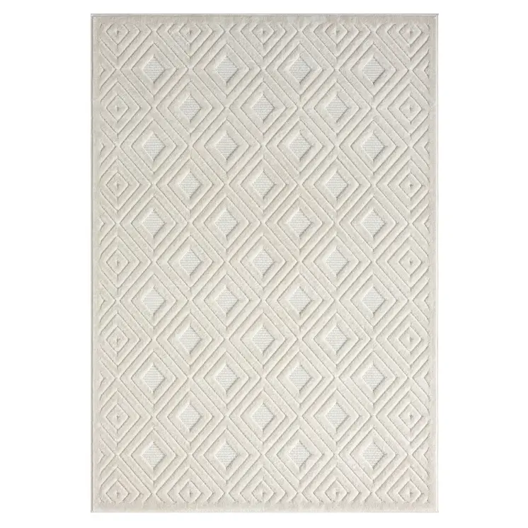 8' X 10' Ivory Geometric Area Rug