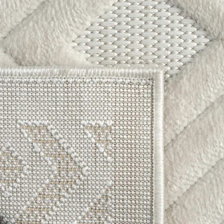 8' X 10' Ivory Geometric Area Rug